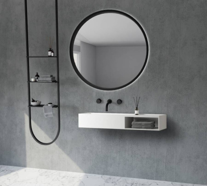 Тумба с раковиной ABBER Stein AS2649-1.2 подвесная, белая матовая