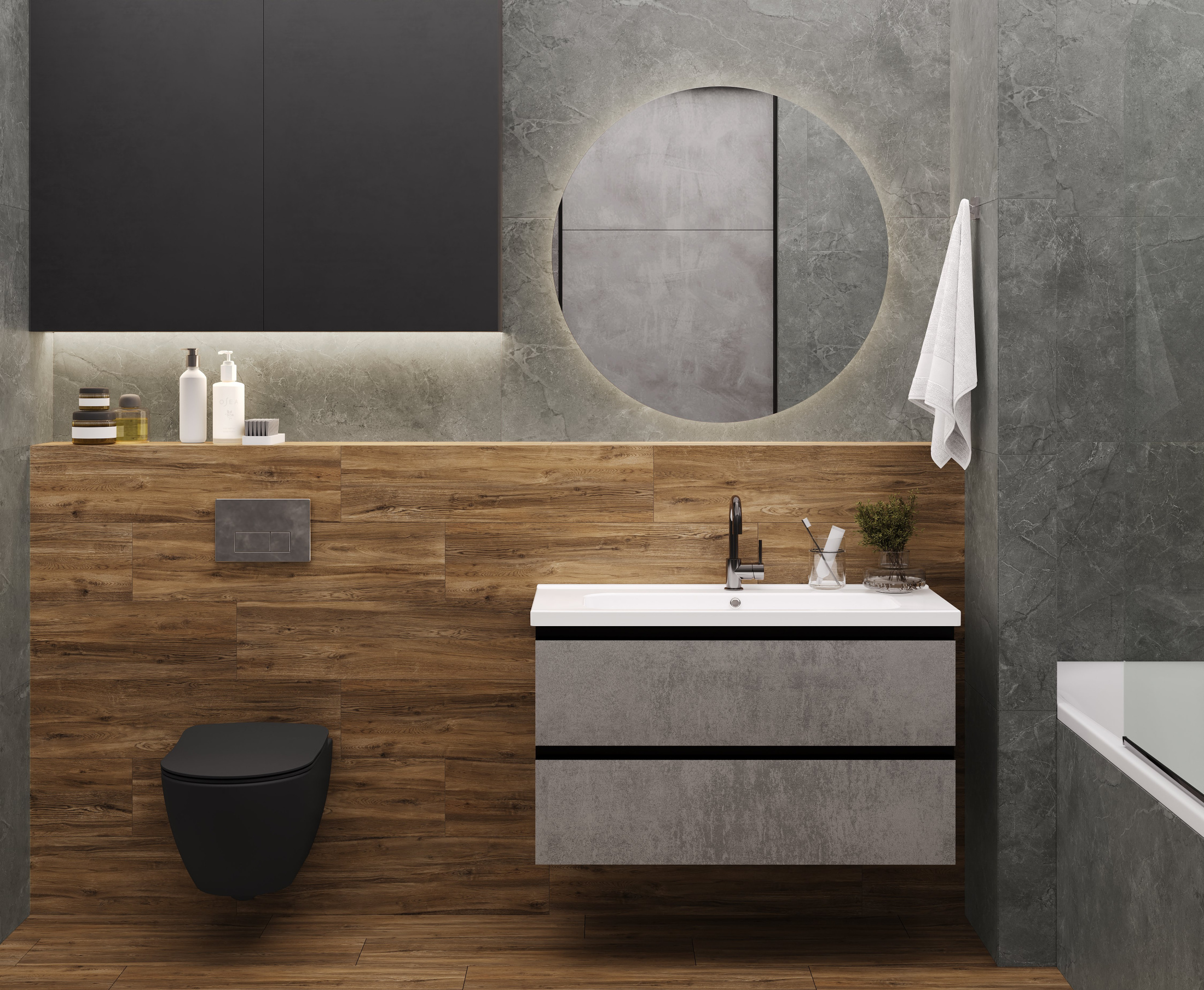 Pluto Grigio Керамогранит серый SG50005320R 60х119,5 матовый