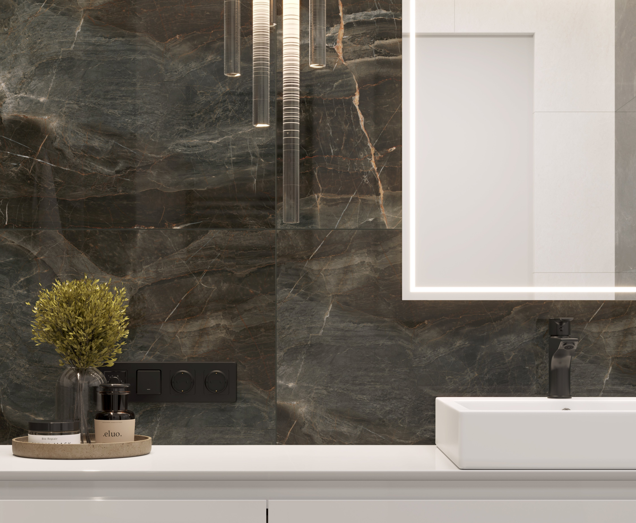 Stellar Wind Керамогранит темно-серый 60x120 Полированный Stellar Wind Керамогранит темно-серый 60x120 Полированный