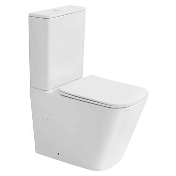 Унитаз компакт Abber Rechteck AC1210TMW белый матовый с микролифтом