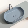 Умывальник чаша накладная овальная (цвет Серо-Голубой Матовый) Element 608*385*122мм
