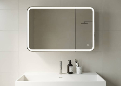 Зеркальный шкаф Creto Rainfall с LED-подсветкой 900х600