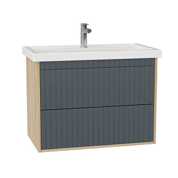 Тумба Onika Дайлер 80 подвесная белая/дуб сонома (ум. Фостер 80)