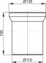 Патрубок для унитаза 150 мм