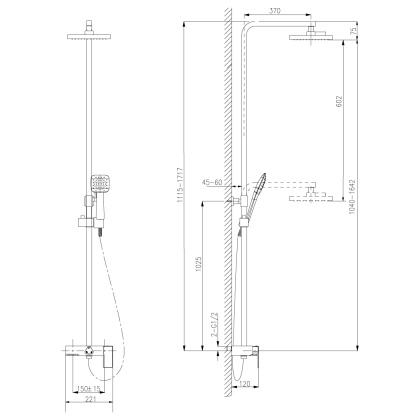 Смеситель Lemark Tropic LM7005С для ванны и душа Смеситель Lemark Tropic LM7005С для ванны и душа