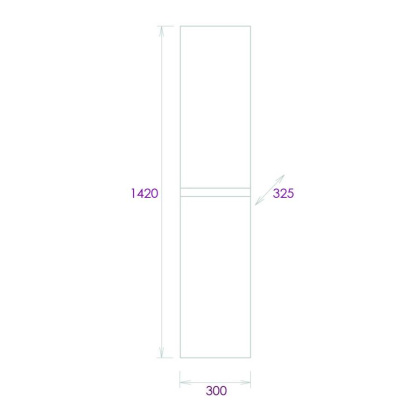 Пенал Onika Эвада 30 подвесной, белый, универсальный