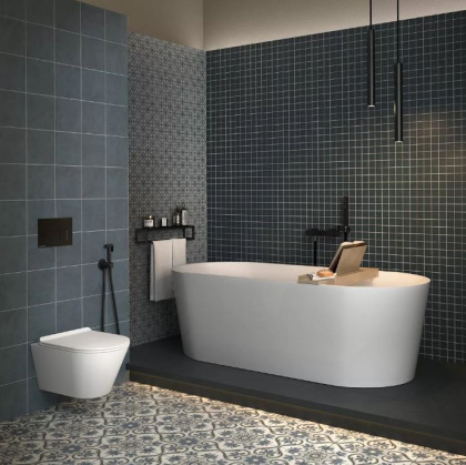 Декор мозаичный DD6420\MM Про Чементо Синий тёмный 30см*30см*9мм (1уп/6шт/)матовый, шт