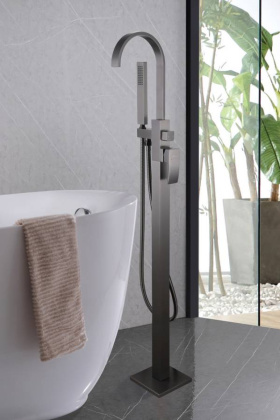 Смеситель ABBER Wasserfall AF8615NG напольный, никель Смеситель ABBER Wasserfall AF8615NG напольный, никель