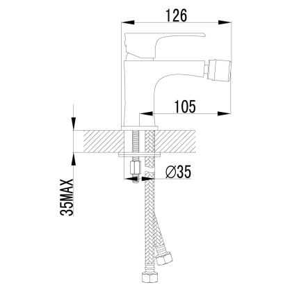 Смеситель Lemark Plus Factor LM1608C для биде Смеситель Lemark Plus Factor LM1608C для биде