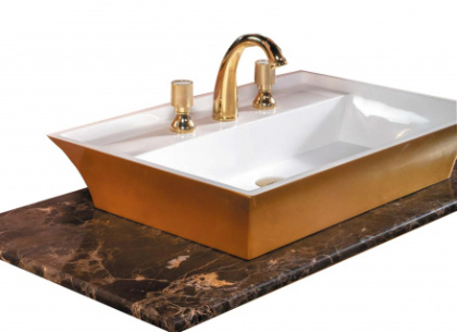 Столешница мрамор 101см Emperador Dark см под LV-6 чашу