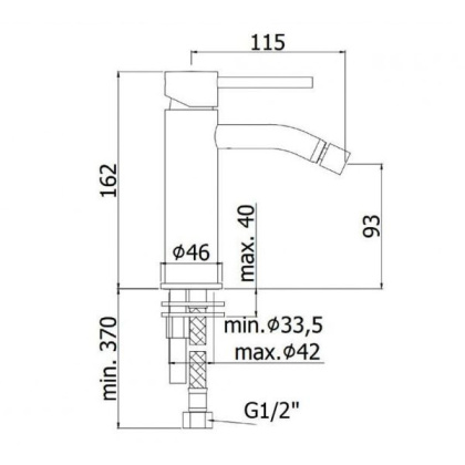 Смеситель для биде Paffoni Light LIG131NO