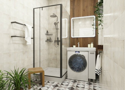 Комплект напольный под умывальник Riga Luxe 800х590  правосторонний с выдвижным ящиком Ш180хГ576хВ860