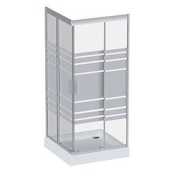 W45G-403-090TM Tender Squre Slide 90. Душевое ограждение, 90x90, профиль Хром, стекло прозрачное, бе