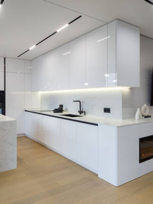 Кварцевый паркет QUARTZ PARQUET 414 Дуб Шампань 400-1220*152*5мм, 0,6 мм, Браш, фаска, 2G