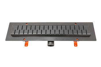 Душевой лоток 35 см Creto Snake CRE-350 SB с решеткой, черный