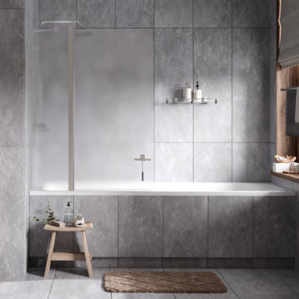 Berkel 48P02-110L Matt glass Fixed Стеклянная шторка на ванну Wasserkraft