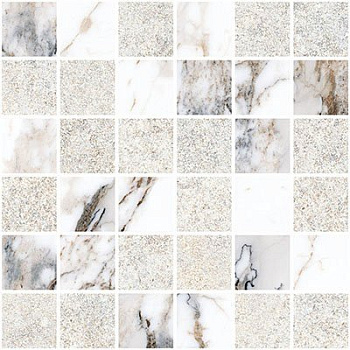 Мозаика K9498838R001VTE0 Marble-Stone Белый (30см*30см*9мм) (10шт/0,9м2) Матовый-Лаппато Ректификат, шт