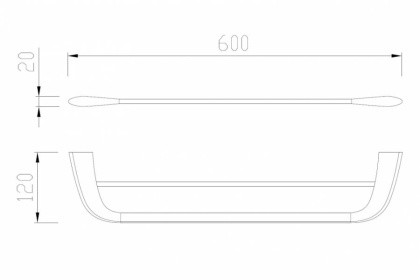 Полотенцедержатель двойной ABBER Nord AA1553B черный матовый