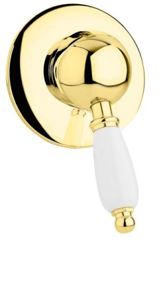 ELITE-DIM-01-Bi Встраиваемый однорычажный смеситель для душа, исполнение хром, ручка белые