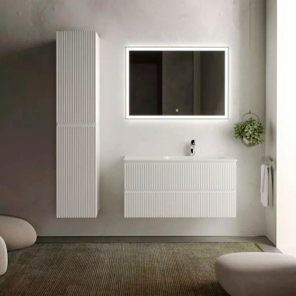 Тумба подвесная SANCOS Snob R правая 995х445х500, c двумя ящиками оснащенными доводчиками, Bianco , арт.SNR100RW