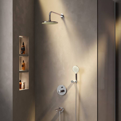 FP85A10020 X-Joy TouchReel, набор: Нажимной Смеситель д/в/душа, верхний душ 220 мм, держатель д/верхн.ду FP85A10020 X-Joy TouchReel, набор: Нажимной Смеситель д/в/душа, верхний душ 220 мм, держатель д/верхн.ду