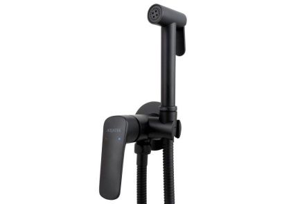 Комплект для гигиенического душа встроенный AQUATEK (cмеситель + гигиеническая лейка + шланг), матовый черный AQ1019MB ВЕГА  Комплект для гигиенического душа встроенный AQUATEK (cмеситель + гигиеническая лейка + шланг), матовый черный AQ1019MB ВЕГА