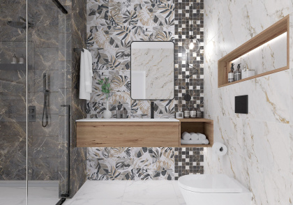 Kanzas Мозаика микс коричневый 29,7х29,7 Kanzas Мозаика микс коричневый 29,7х29,7