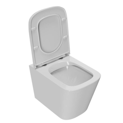 Унитаз подвесной Point Ника безободковый, белый, сиденье дюропласт микролифт быстросъем., PN41081