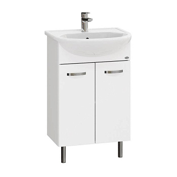 Тумба Onika Коралл 50 напольная, белая (ум. Уют 50)