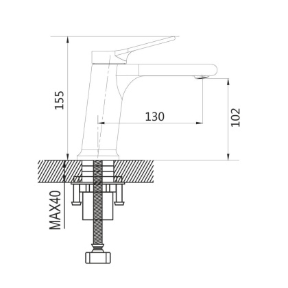 Смеситель для раковины латунь, хром S8301 Смеситель для раковины латунь, хром S8301
