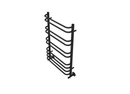 Полотенцесушитель водяной Aquatek (Акватек) Пандора П10 500х800 мм, черный муар, подключение нижнее/диагональное, сверхпрочная пищевая нержавеющая сталь AISI 304L, гарантия 10 лет