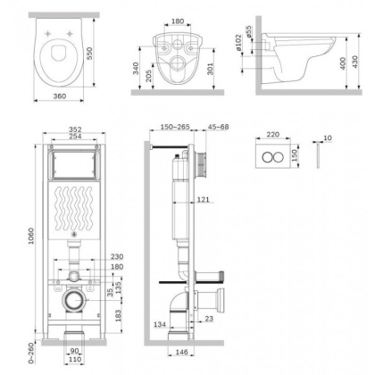 IS110151.DX77C1738 ErgoFit Инсталляция с клавишей L глянец. хром с подвесным унитазом Jupiter с сиденьем микролиф IS110151.DX77C1738 ErgoFit Инсталляция с клавишей L глянец. хром с подвесным унитазом Jupiter с сиденьем микролиф