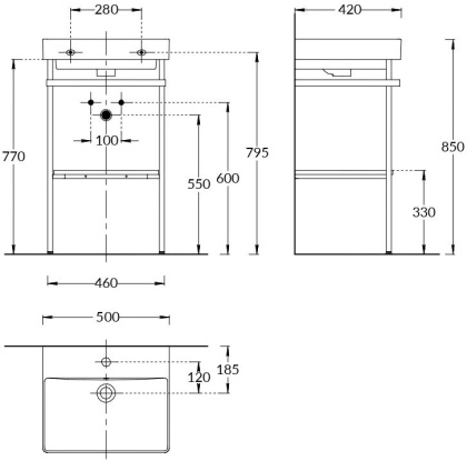 Структура металлическая PRO подвесная 50, черная матовая