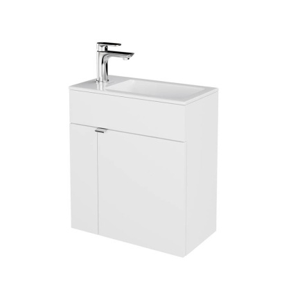 Тумба LATO подвесная 50 с дверцей, белый глянцевый