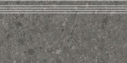 Ступень Чеппо ди Гре антрацит матовый обрезной 30x60x0,9