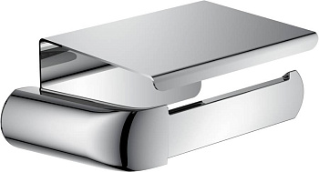 Бумагодержатель с крышкой Rush Flores, 7х19х11 см, хром, FL08111B