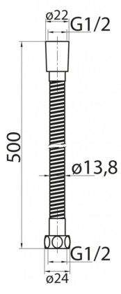 CZR-FMDC-180-03 Гибкий шланг, 180 см, золото CZR-FMDC-180-03 Гибкий шланг, 180 см, золото