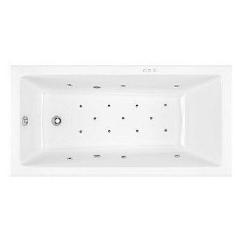 Ванна EXCELLENT Wave Slim 180x80 "RELAX" (хром)