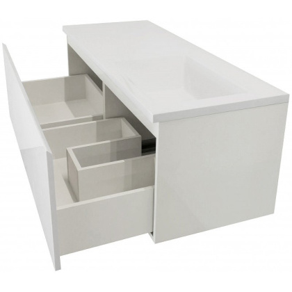 Комплект мебели Dallas Luxe 1400х482 правосторонний подвесной 1 ящик (ШхГхВ) 1392х476х430