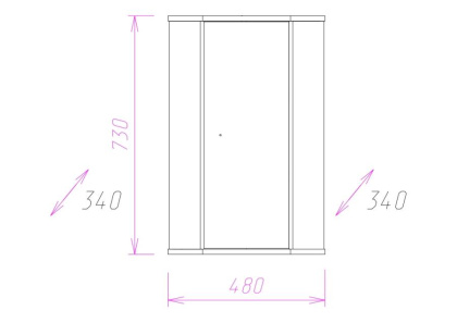 Шкаф Onika Модерн 34 подвесной, белый, угловой, универсальный