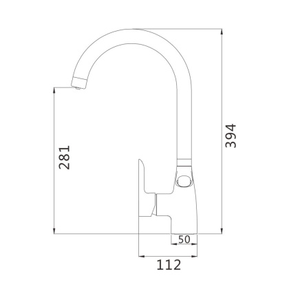Смеситель для кухни латунь, сатин S368L Смеситель для кухни латунь, сатин S368L