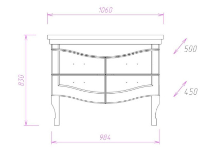 Тумба Onika Адель 105 напольная, белая (ум. Модерн 105)