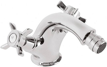 LORD-BS1-02 Смеситель на биде c донным клапаном бронза, ручки бронза