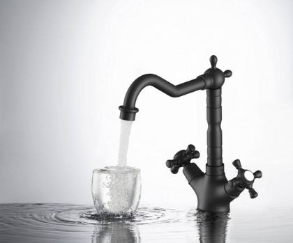 Смеситель Timo Nelson 0143/03F для раковины, черный матовый Смеситель Timo Nelson 0143/03F для раковины, черный матовый