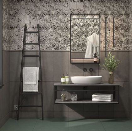 Чементо коричневый тёмный матовый обрезной 30x60x0,9