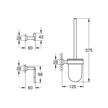 Комплект Grohe Essentials Cube 40757001 хром Комплект Grohe Essentials Cube 40757001 хром