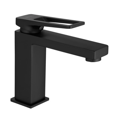 Смеситель для раковины латунь, черный S6801H