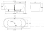Акриловая ванна BELBAGNO BB71-1700-NERO, 1700x800x600