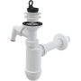 Сифон для умывальника DN32 со штуцером и пластмассовой peшeткой DN63
