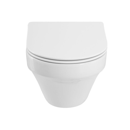 DUET Чаша подвесного унитаза безободкового с системой смыва "Торнадо",  CZR-2462-TH-TOR